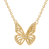 Tiny Butterfly Necklace - S925