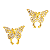 Tiny Butterfly Ear Studs - S925