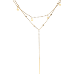 Double Dropping Stars Necklace S925