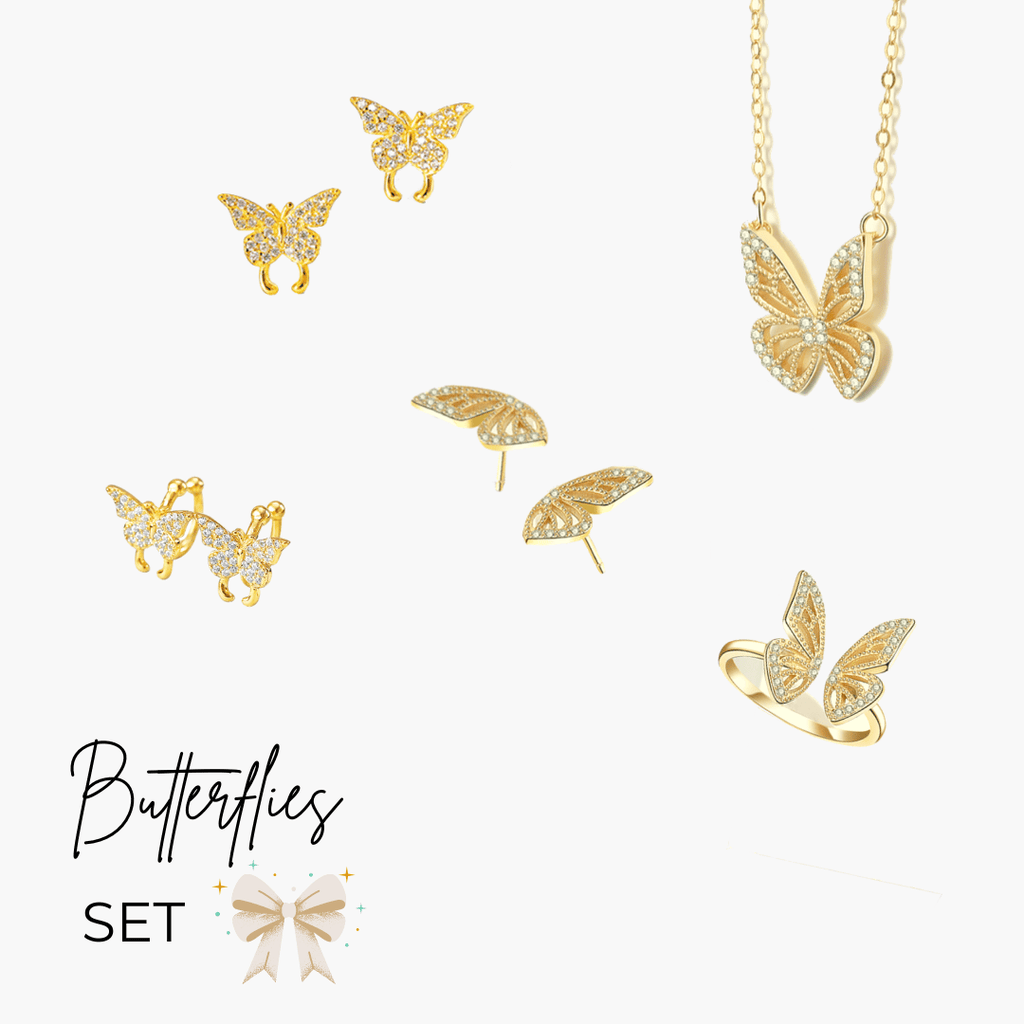 Tiny Butterfly SET S925 - Gold