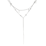 Double Dropping Stars Necklace S925
