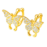 Tiny Butterfly Ear Cuff Set - S925