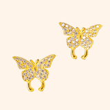 Tiny Butterfly Ear Studs - S925