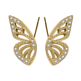 Tiny Butterfly Wings Studs - S925
