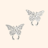 Tiny Butterfly Ear Studs - S925