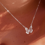 Tiny Butterfly Necklace - S925