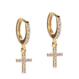 Micro Cerchi Zirco Croce S925