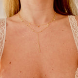 Double Dropping Stars Necklace S925