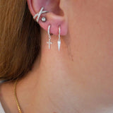 Micro Cerchi Zirco Croce S925