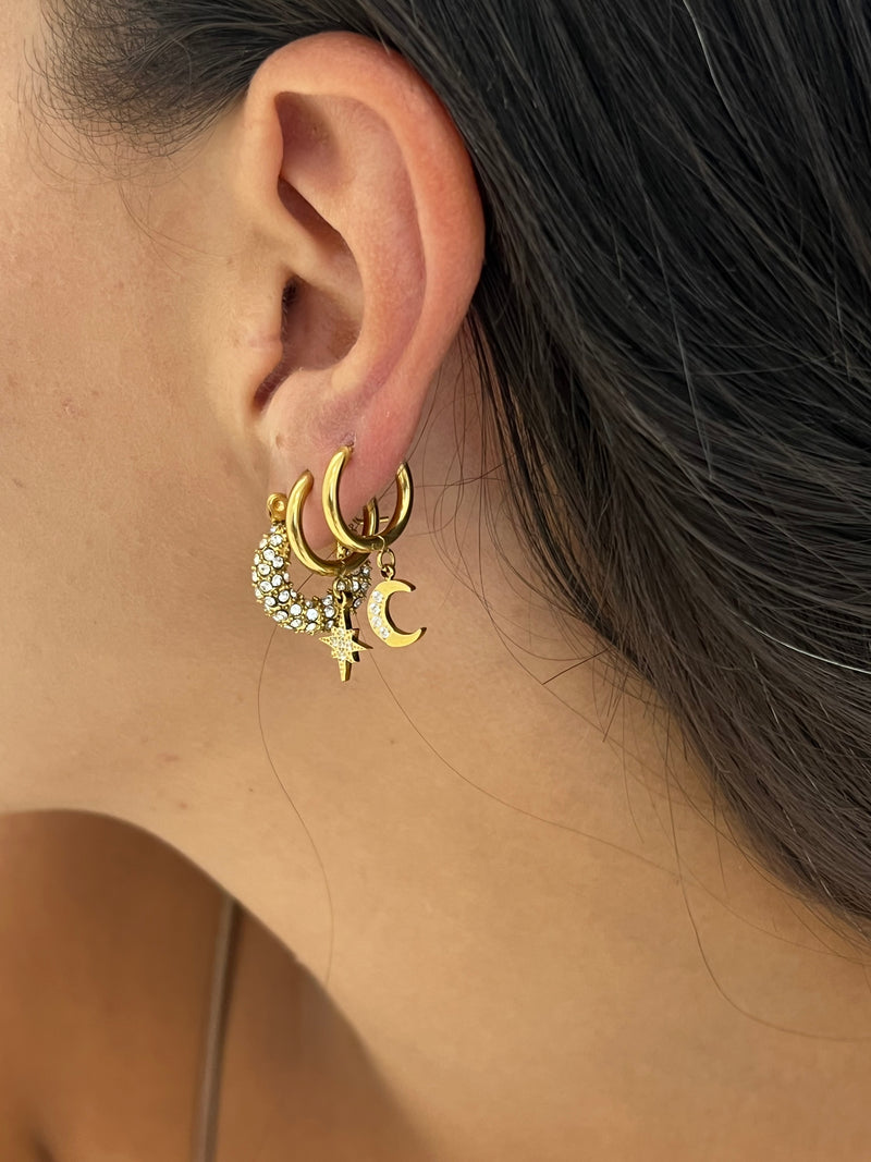 Star Moon Earrings