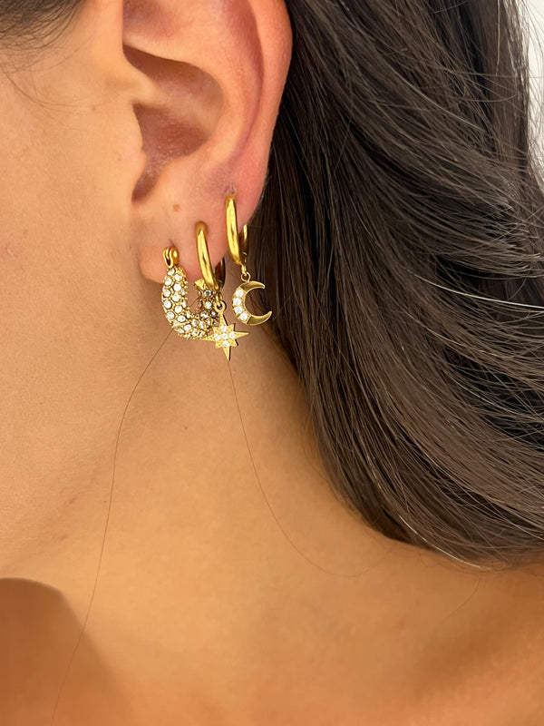 Star Moon Earrings