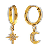 Star Moon Earrings