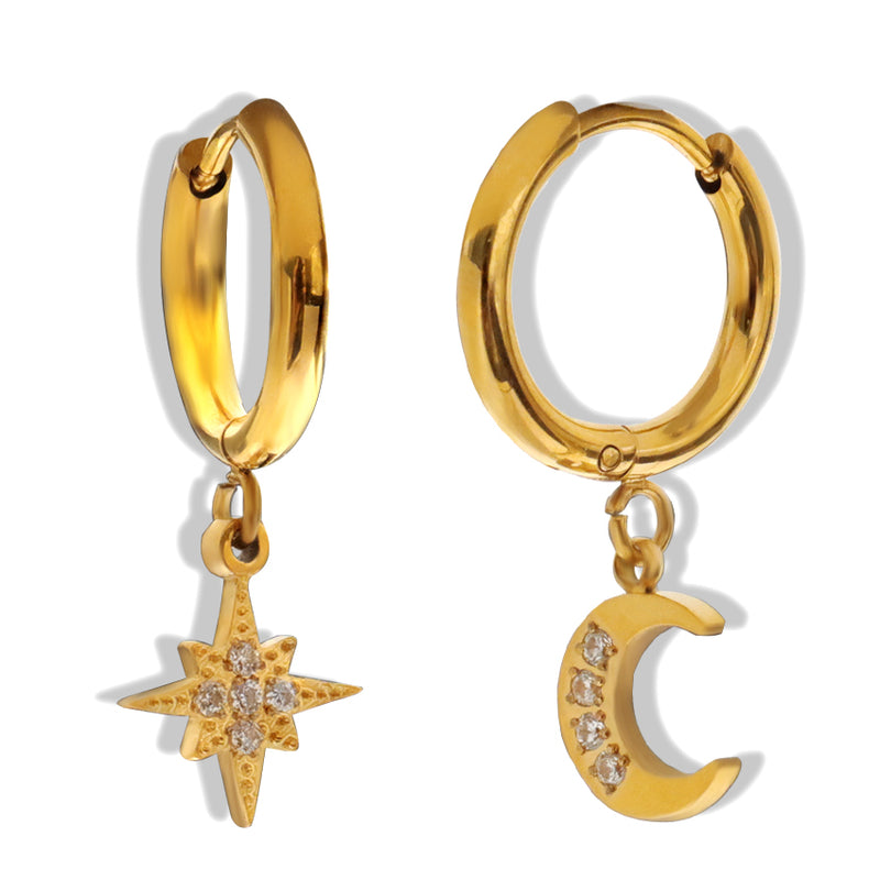 Star Moon Earrings