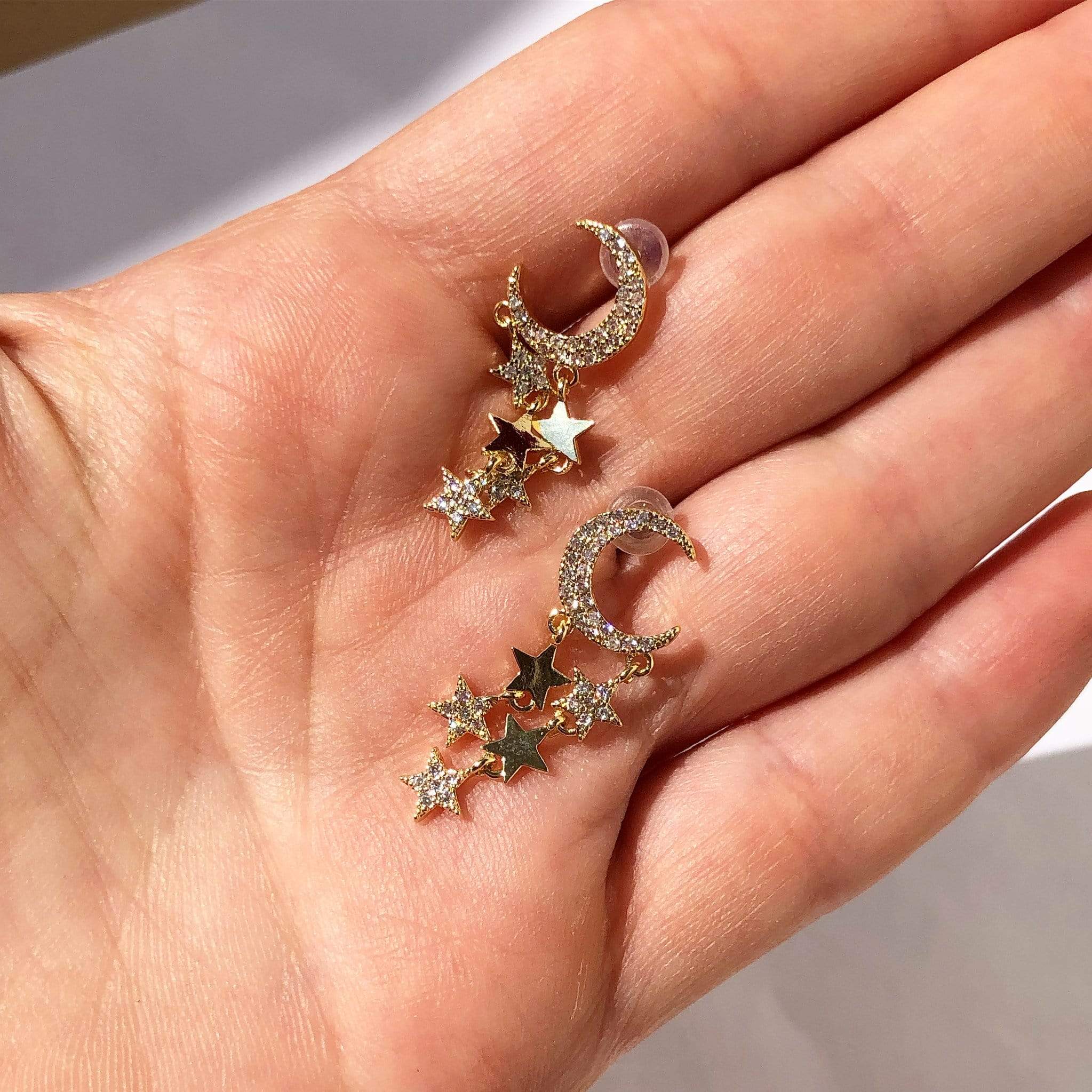 Moon Stars Earrings