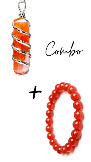 Combo Carnelian Stone + Bracelet