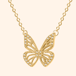 Tiny Butterfly Necklace - S925