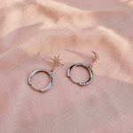 Star Moon XL Hoops S925 - Rose Limited Edition