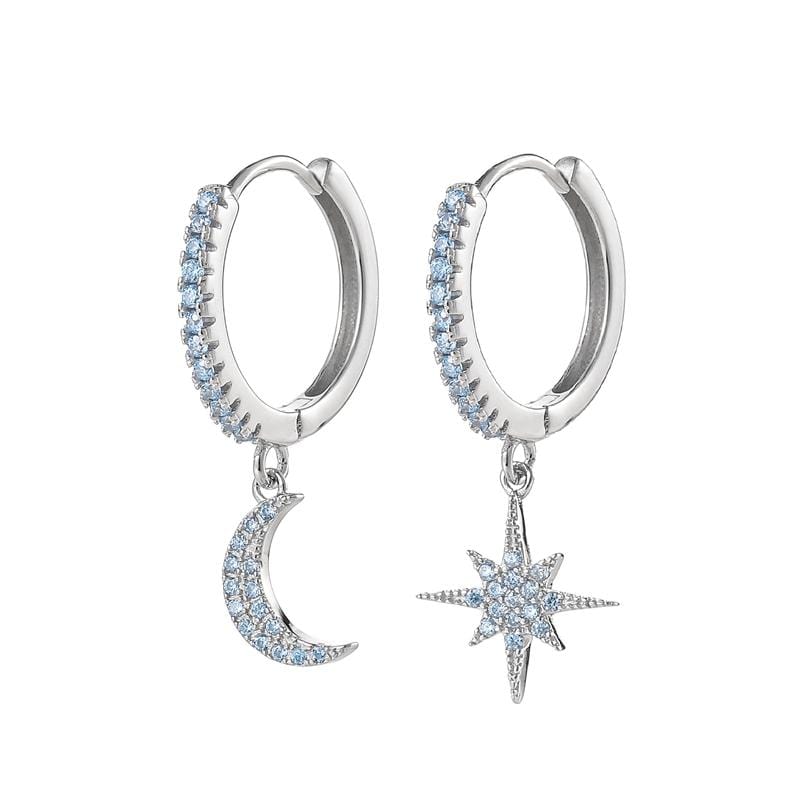Star Moon XL Hoops S925 - Blue Limited Edition – CrisWish