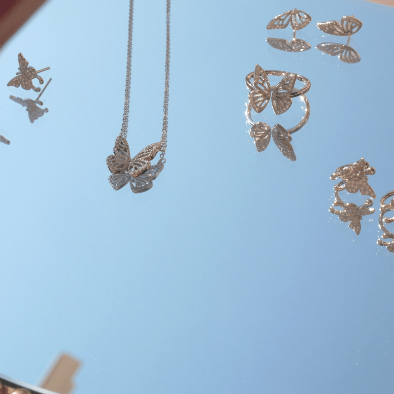 Tiny Butterfly Necklace - S925