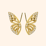 Tiny Butterfly Wings Studs - S925