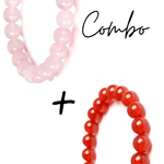 Combo Carnelian & Rose Quartz Bracelets