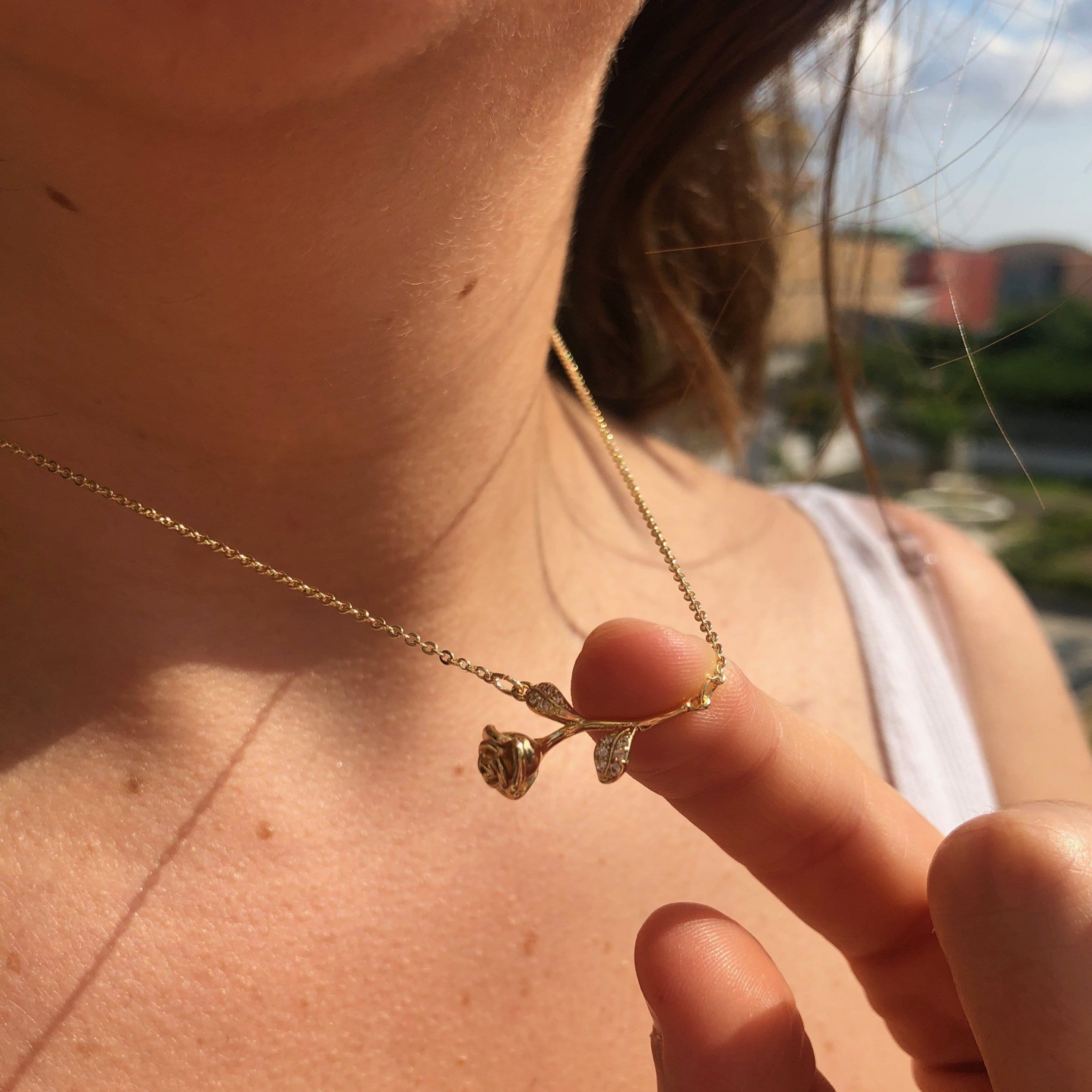 Mini Rose Necklace