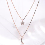 Multi - Layers Star Moon Necklace